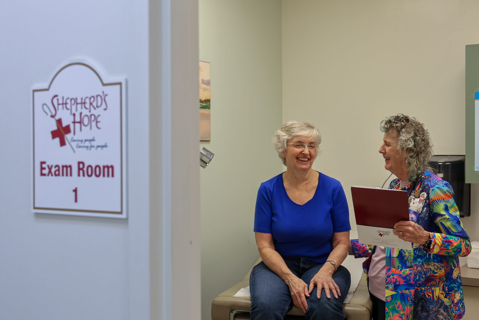 A Shepherd's Hope physician seeing a patient